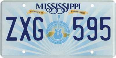 MS license plate ZXG595