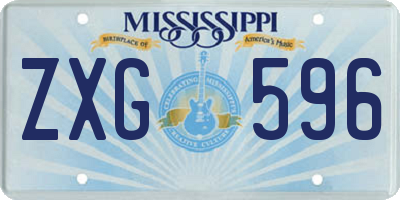 MS license plate ZXG596