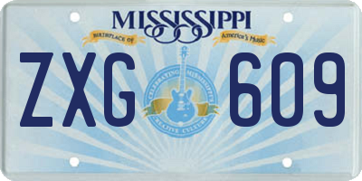 MS license plate ZXG609