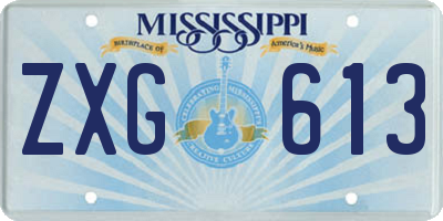 MS license plate ZXG613