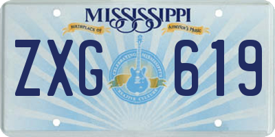MS license plate ZXG619