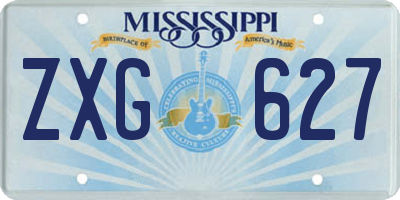 MS license plate ZXG627