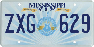 MS license plate ZXG629
