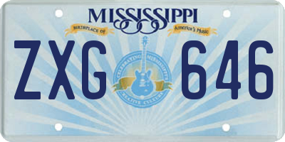 MS license plate ZXG646