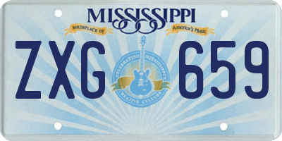 MS license plate ZXG659
