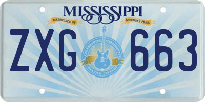 MS license plate ZXG663