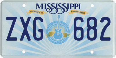 MS license plate ZXG682