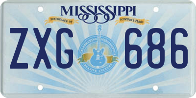 MS license plate ZXG686