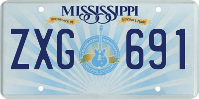 MS license plate ZXG691