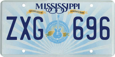 MS license plate ZXG696