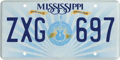 MS license plate ZXG697