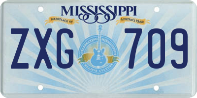 MS license plate ZXG709
