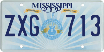 MS license plate ZXG713