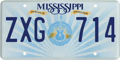 MS license plate ZXG714