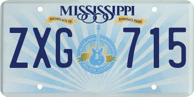MS license plate ZXG715