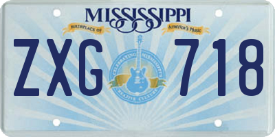 MS license plate ZXG718