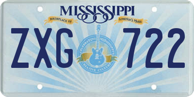 MS license plate ZXG722