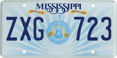 MS license plate ZXG723
