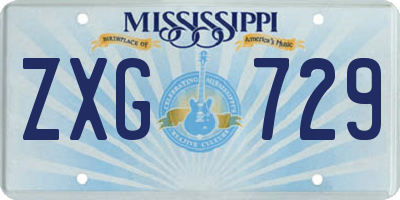 MS license plate ZXG729