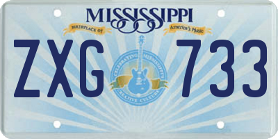 MS license plate ZXG733