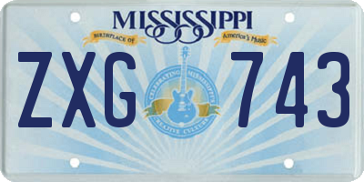 MS license plate ZXG743