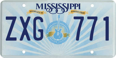 MS license plate ZXG771