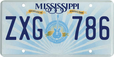 MS license plate ZXG786