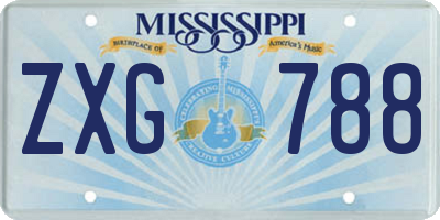 MS license plate ZXG788