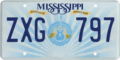MS license plate ZXG797