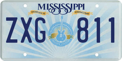 MS license plate ZXG811