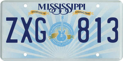 MS license plate ZXG813