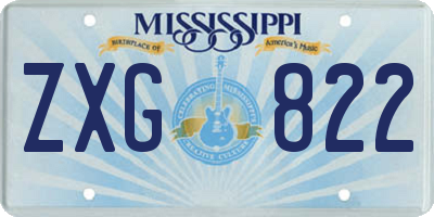 MS license plate ZXG822