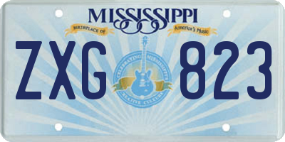 MS license plate ZXG823