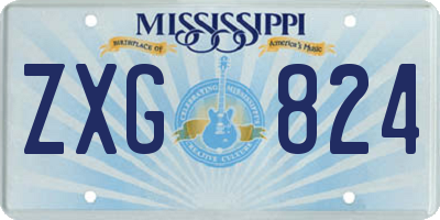 MS license plate ZXG824