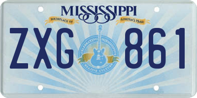 MS license plate ZXG861