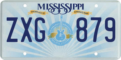 MS license plate ZXG879