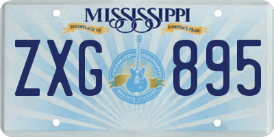 MS license plate ZXG895