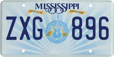 MS license plate ZXG896