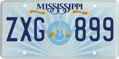 MS license plate ZXG899