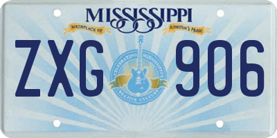 MS license plate ZXG906