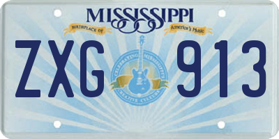 MS license plate ZXG913