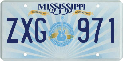 MS license plate ZXG971