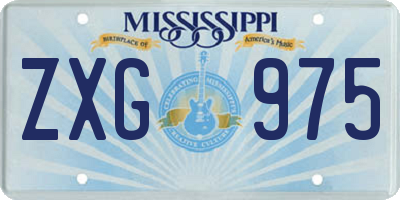 MS license plate ZXG975