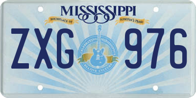 MS license plate ZXG976