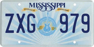 MS license plate ZXG979