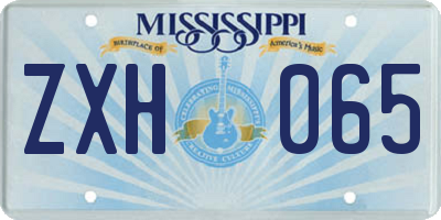 MS license plate ZXH065