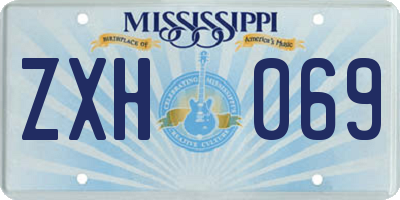 MS license plate ZXH069