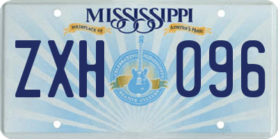 MS license plate ZXH096