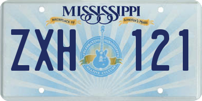 MS license plate ZXH121