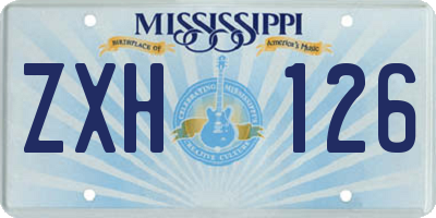 MS license plate ZXH126